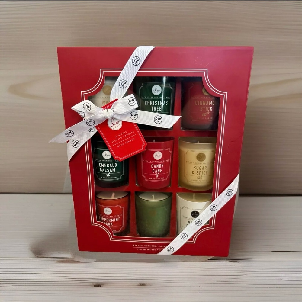 DW Home Holiday Candle Set - Red and Green